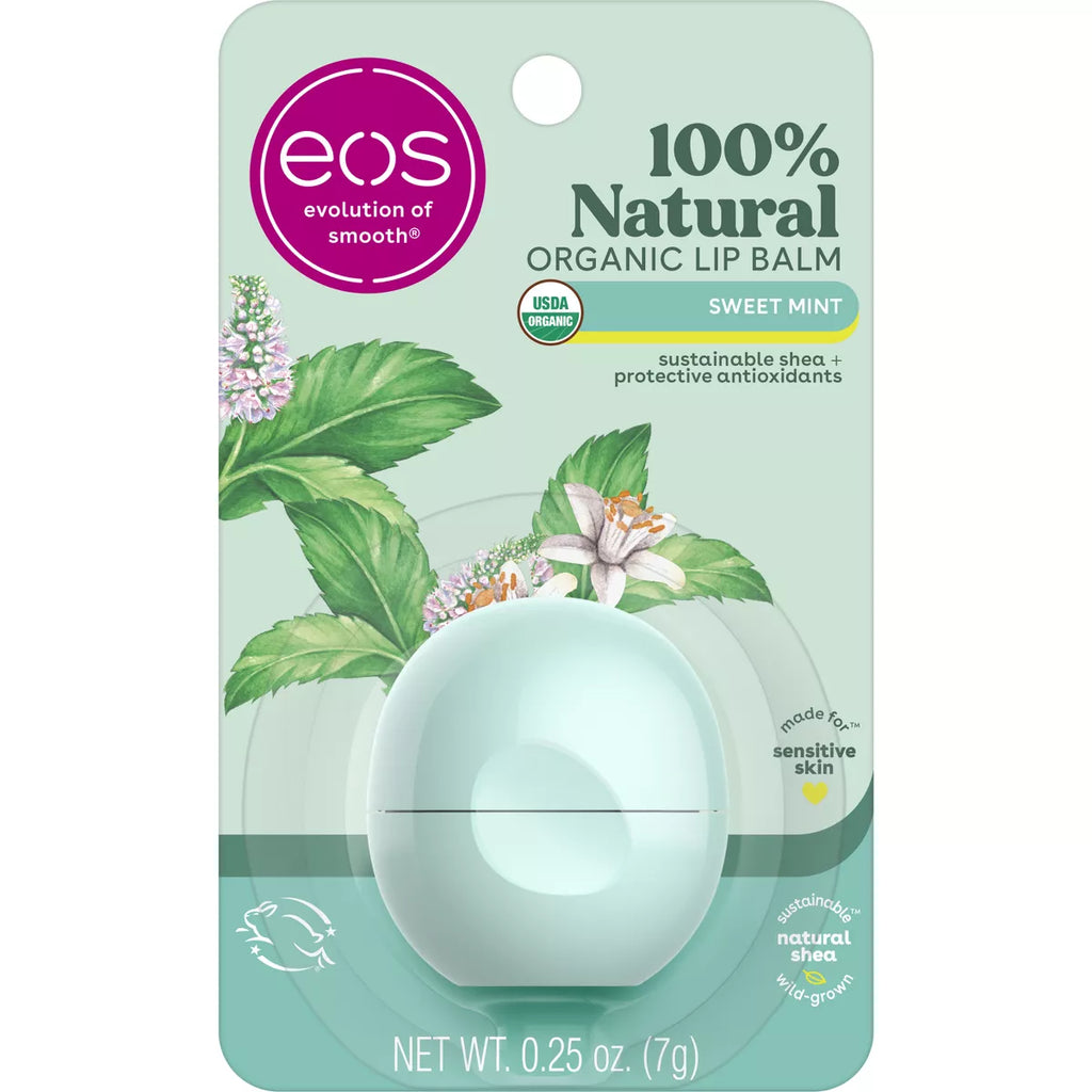 Eos 100% Natural & Organic Lip Balm Sphere - Sweet Mint - 0.25Oz