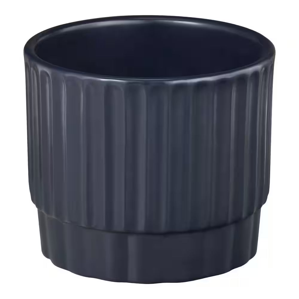 Miller Small Midnight Blue Ceramic Planter with Drainage Hole (5.9 In. L X 5.9 In. W X 5.1 In. H)