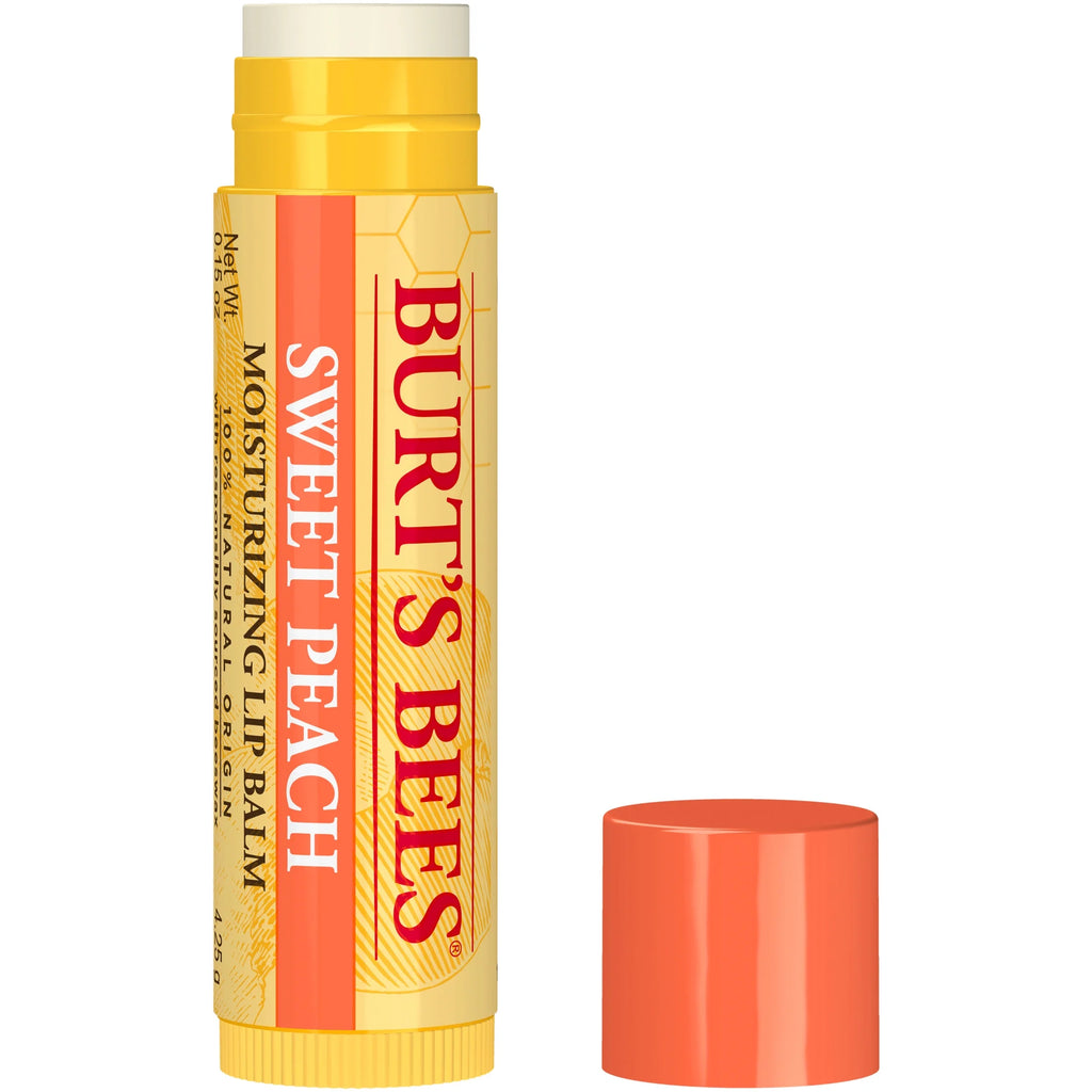 Sweet Peach Lip Balm, Natural Origin Lip Care, 1 Tube, 0.15 Oz.