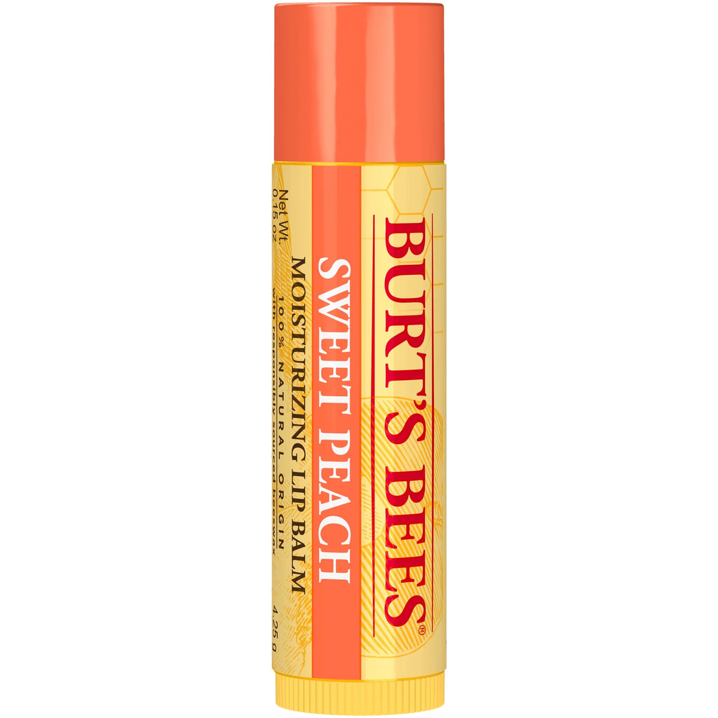 Sweet Peach Lip Balm, Natural Origin Lip Care, 1 Tube, 0.15 Oz.