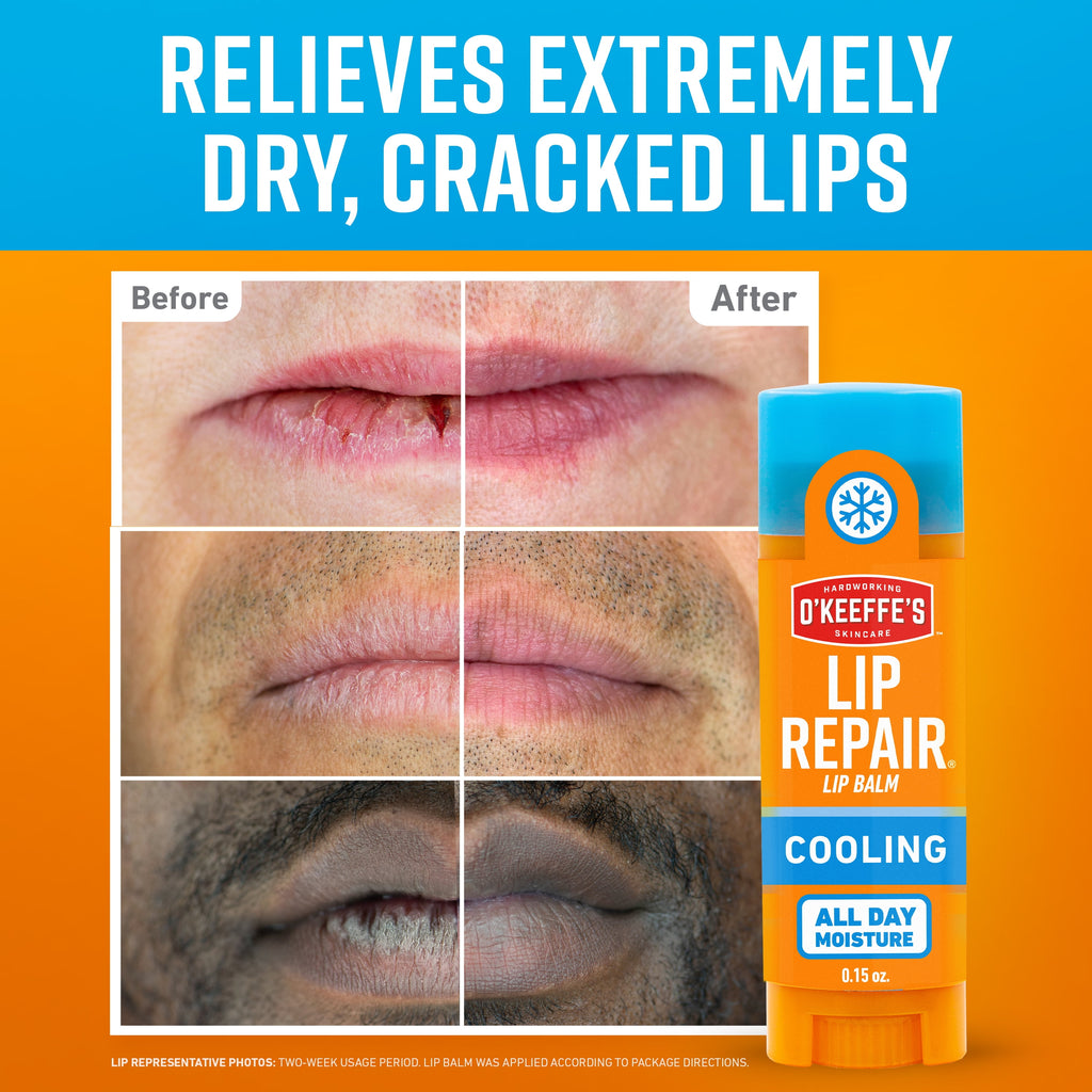 O’Keeffe’S Lip Repair Cooling Relief Lip Balm, 0.15Oz Sticks, 4 Pack
