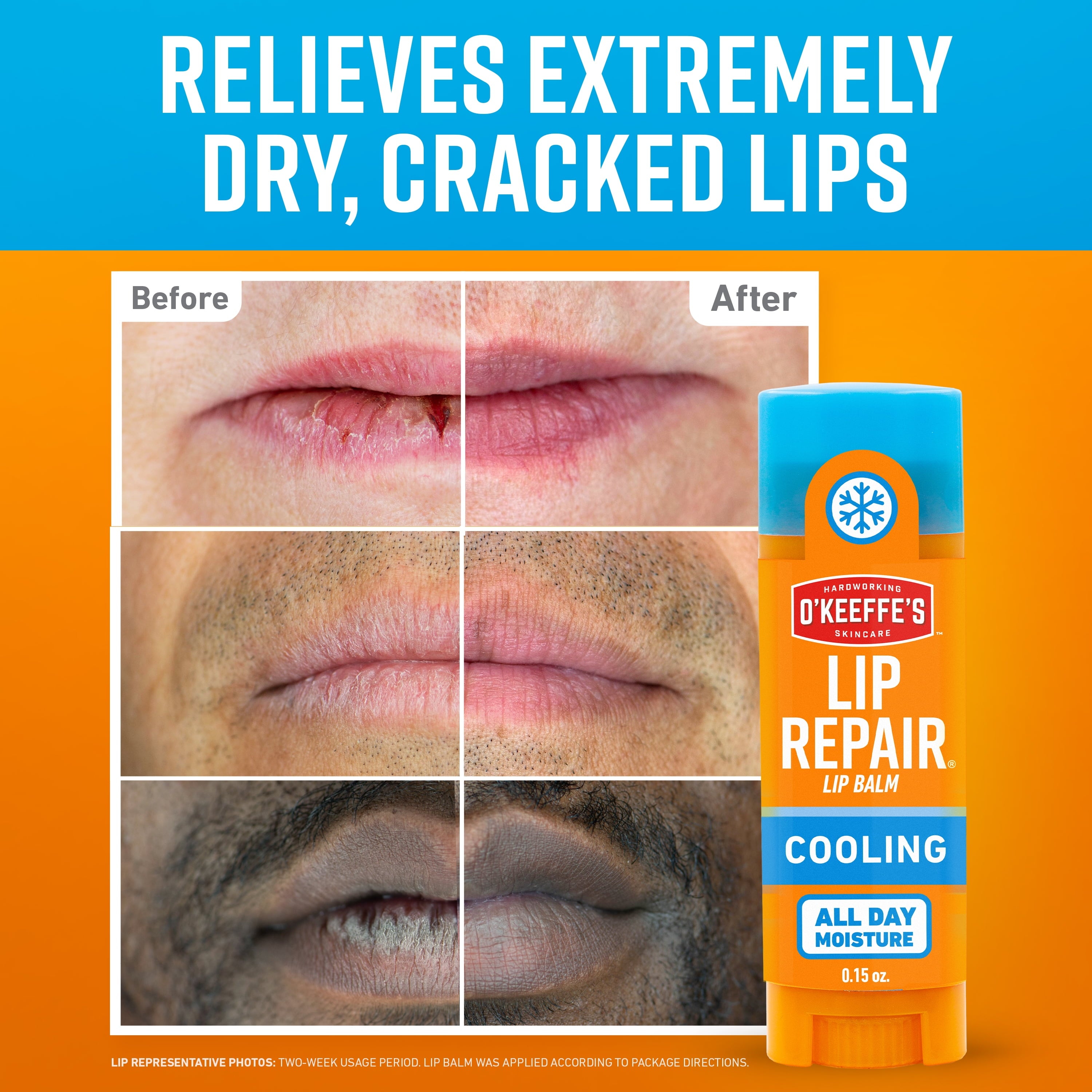 O’Keeffe’S Lip Repair Cooling Relief Lip Balm, 0.15Oz Sticks, 4 Pack
