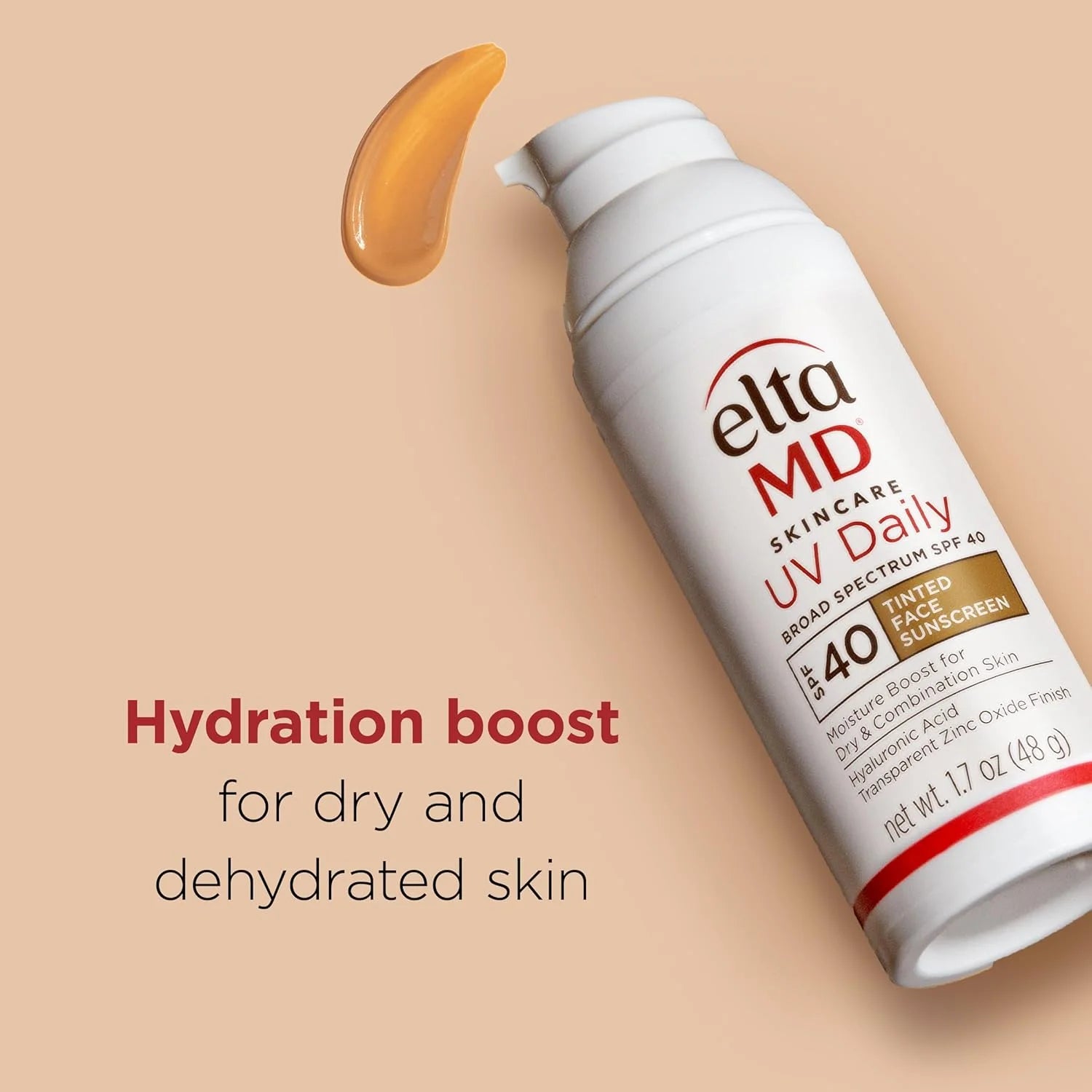 UV Daily SPF 40 Tinted Face Sunscreen Moisturizer, Lightweight Tinted Sunscreen for Face Moisturizers, 1.7 Oz Pump