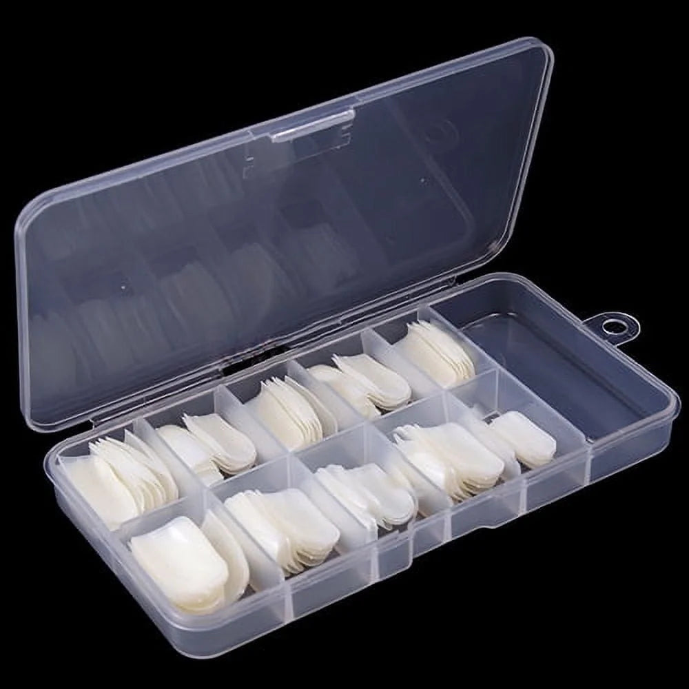 100 Pcs Nail Tips for Acrylic Nails Professional, Coffin Nail Fake Nails,False Ballerina French Acrylic Nail Extension for Nail Art Salon Manicure Home Artificial 10 Sizes with Case (Natural)