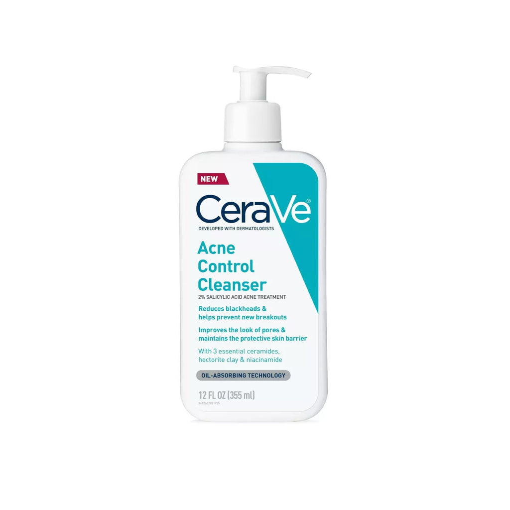 Cerave Acne Face Cleanser with 2% Salicylic Acid and Purifying Clay for Oily Skin