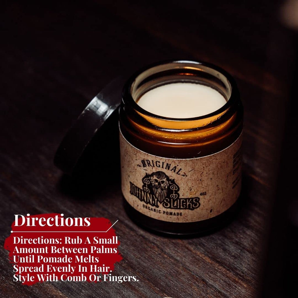 Oil Based Pomade Set | Organic Hair Styling for Men, Low to Medium Hold | Promotes Healthy Hair Growth & Helps Hydrate Dry Skin, (Rugged & Original Combo Set)