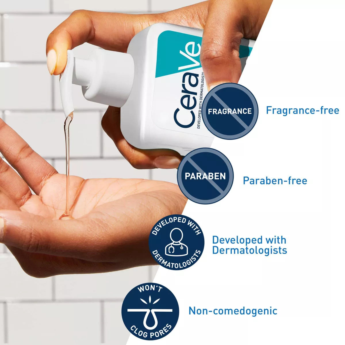 Cerave Acne Face Cleanser with 2% Salicylic Acid and Purifying Clay for Oily Skin