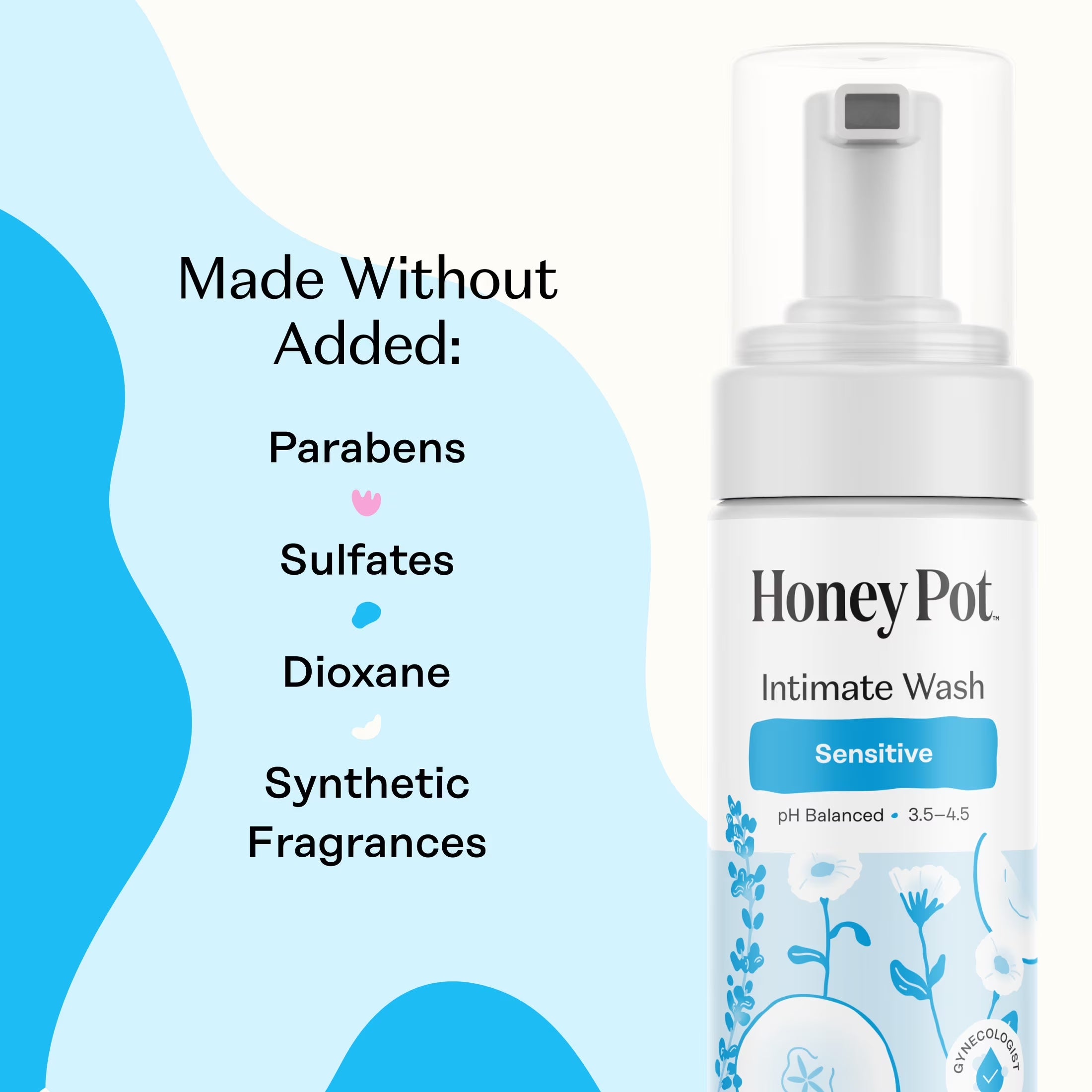 Honey Pot Intimate Wash - Sensitive, 5.51 Fl Oz