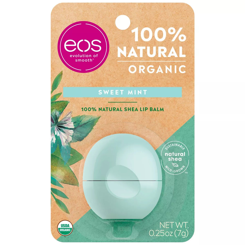 Eos 100% Natural & Organic Lip Balm Sphere - Sweet Mint - 0.25Oz