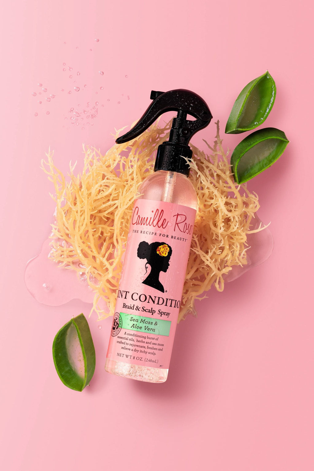 Mint Condition Relieve & Refresh Braid & Scalp Spray with Sea Moss & Aloe Vera, 8Oz