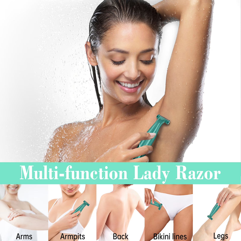 Electric Shaver for Women, 4-In-1 Electric Razor, Painless Lady Shaver Bikini Trimmer, Rechargeable Pubic Hair Removal W/ LED Display for Eyebrow Body Armpit Legs Bikini Area Underarms