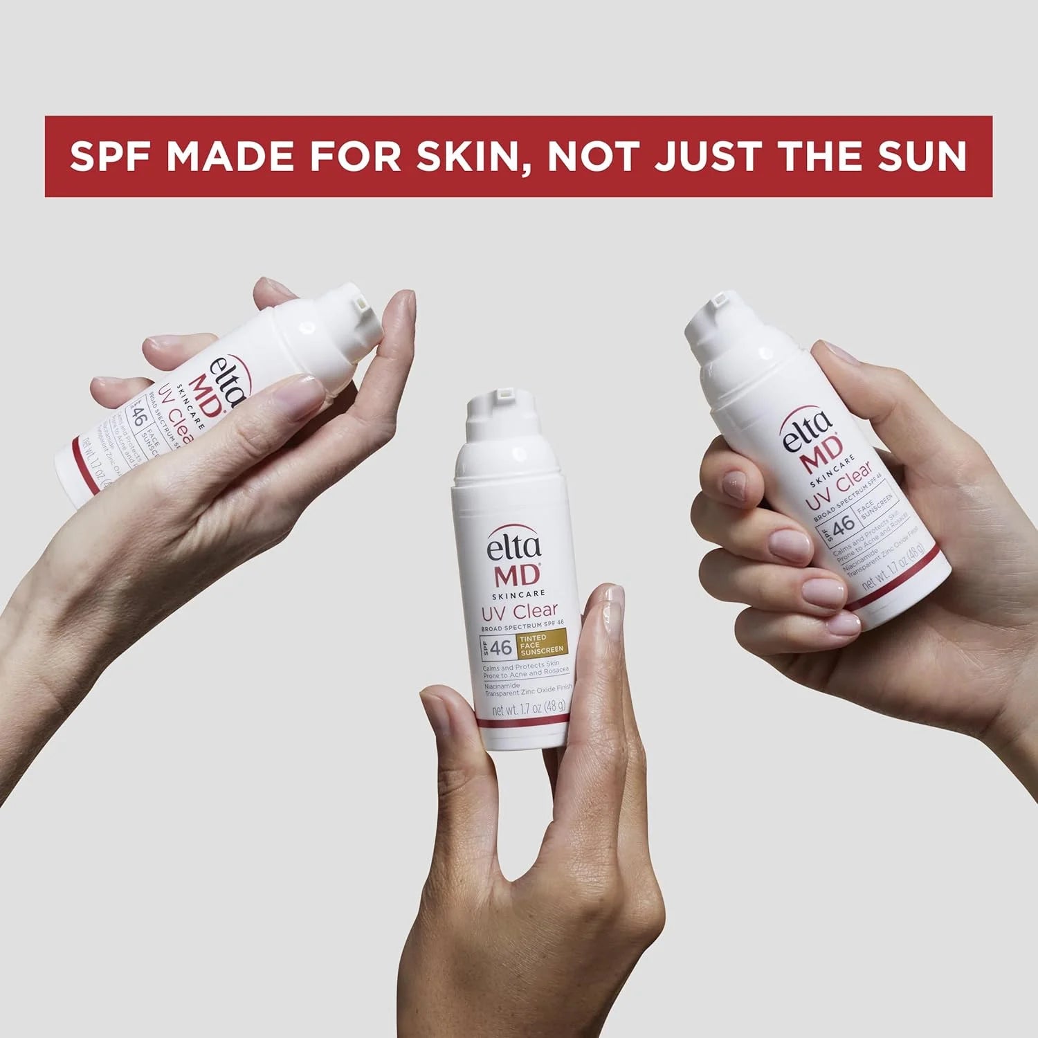 UV Daily SPF 40 Tinted Face Sunscreen Moisturizer, Lightweight Tinted Sunscreen for Face Moisturizers, 1.7 Oz Pump