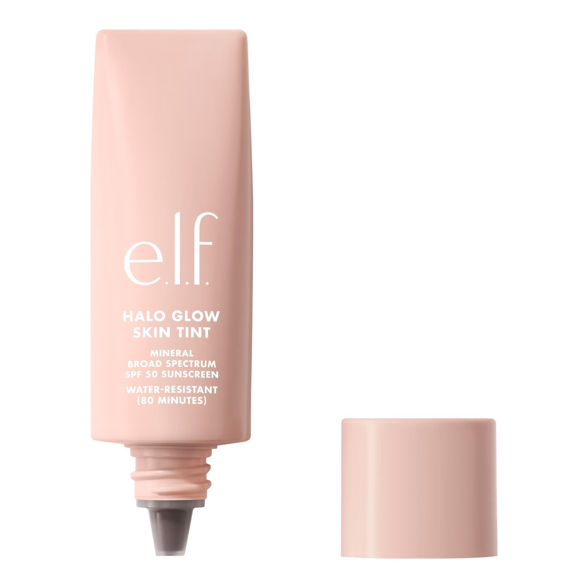 E.L.F. Halo Glow Skin Tint Mineral SPF 50, Tinted Moisturizer, 18 Rich Neutral, 1 Fl Oz