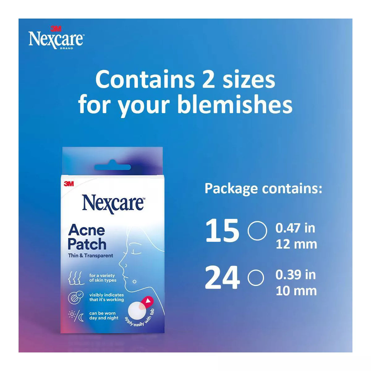 Nexcare Thin & Transparent Acne Patches - 39Ct
