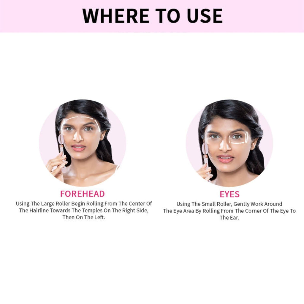 Face Massage Rollers - Enhances Glow and Firms Skin - Helps Absorb Facial Products - Releases Tension - Rose Quartz - 1 Pc