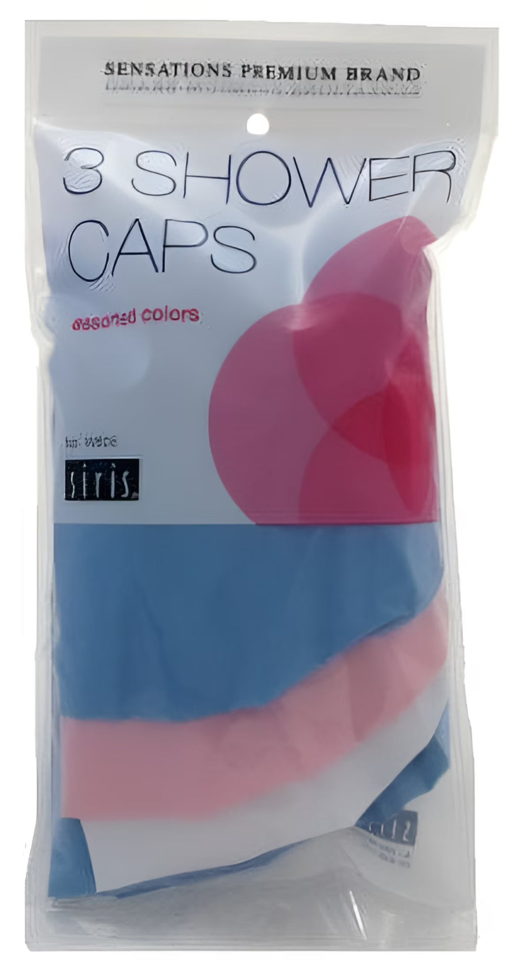 Siris Shower Caps, Assorted Colors 3 Ea