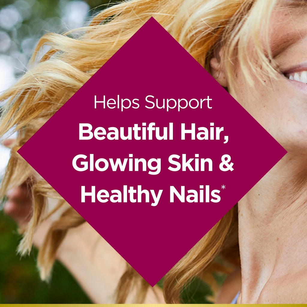 ® Advanced Hair, Skin and Nails Gummies, 6000Mcg Biotin, Non-Gmo, 40 Strawberry Flavored Gummies
